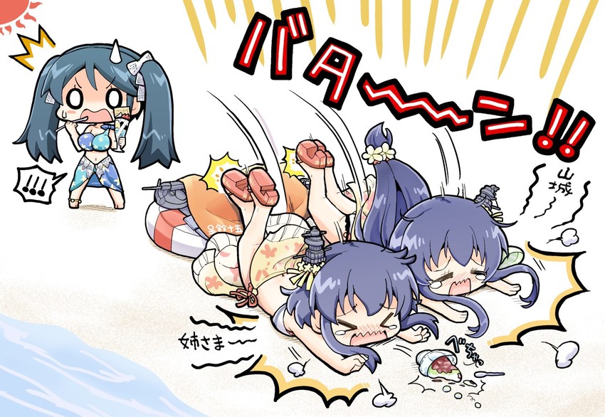yamashiro, fusou, and isuzu (kantai collection) drawn by herada_mitsuru
