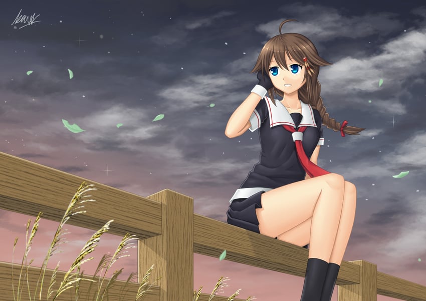 shigure and shigure kai ni (kantai collection) drawn by pralinesquire