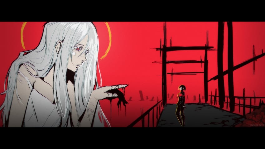 elster and ariane yeong (signalis and 2 more) drawn by xenvita