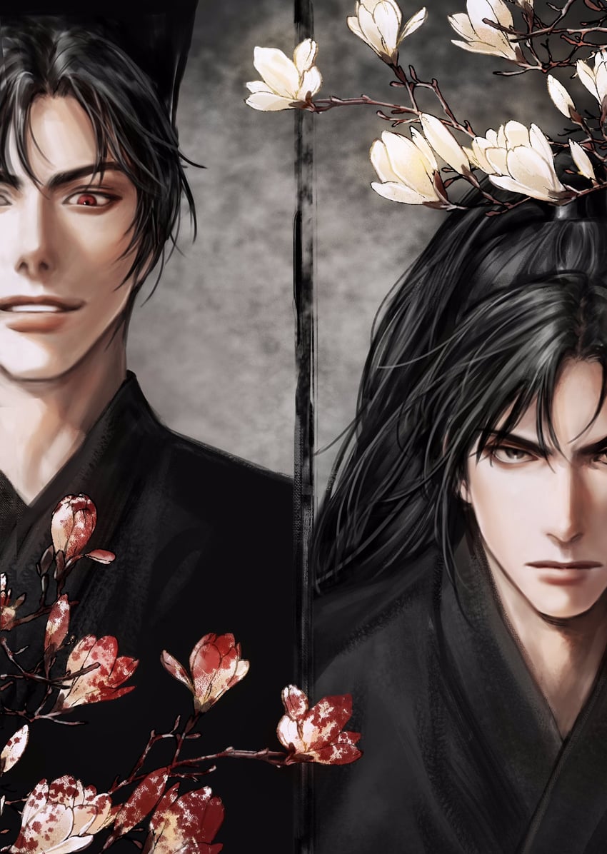 mo ran and taxian-jun (erha he tadebai mao shizun) drawn by hana_(han_a01)