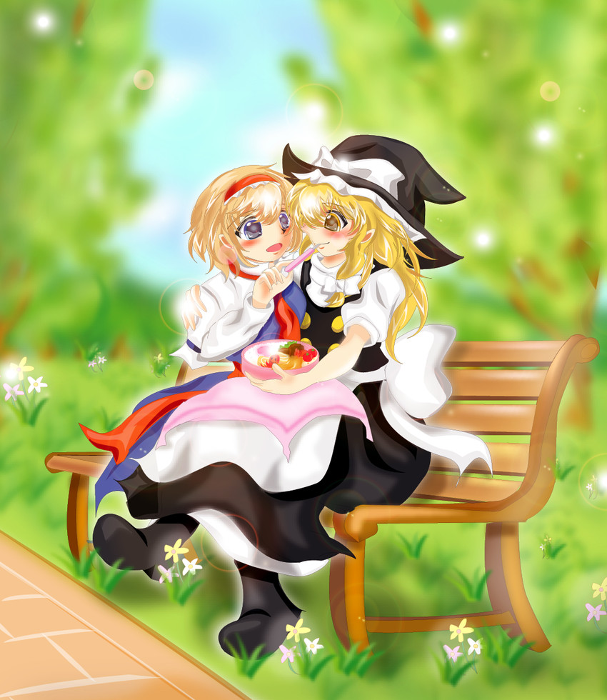 kirisame marisa and alice margatroid (touhou) drawn by chi-chi_(pixiv984250)