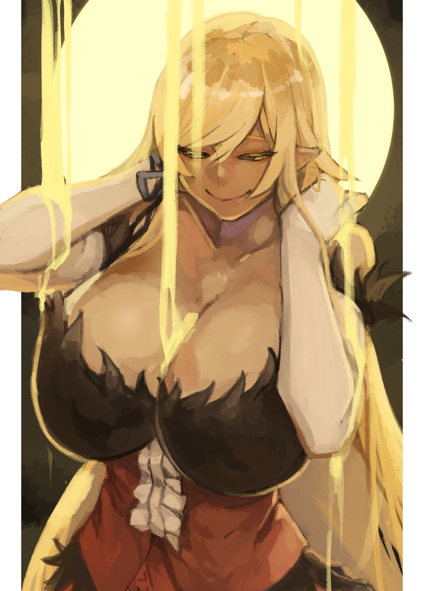 oshino shinobu and kiss-shot acerola-orion heart-under-blade (monogatari and 1 more) drawn by larribee