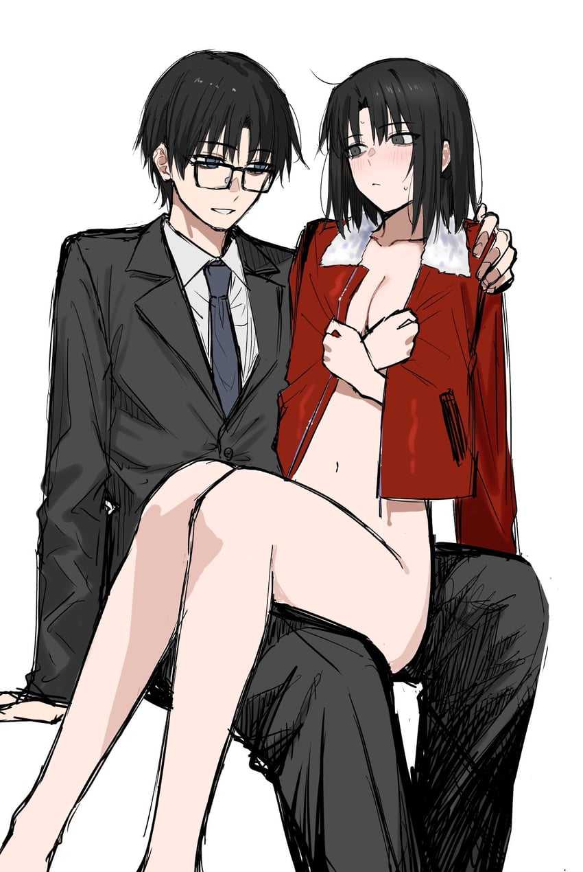 ryougi shiki and kokutou mikiya (kara no kyoukai) drawn by egomeshi