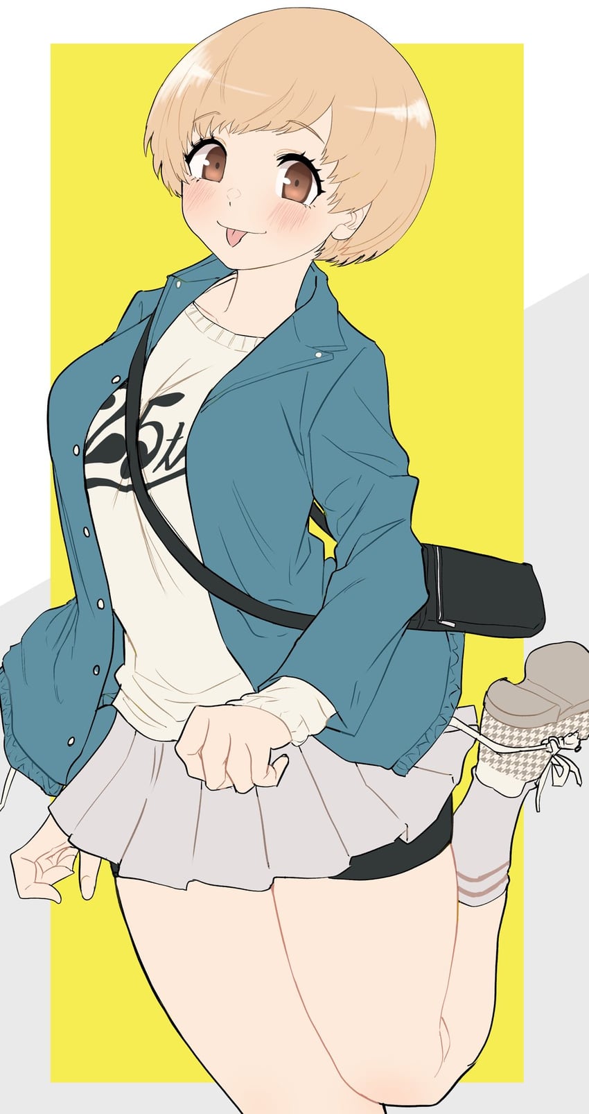 satonaka chie (persona and 1 more) drawn by kurosususu