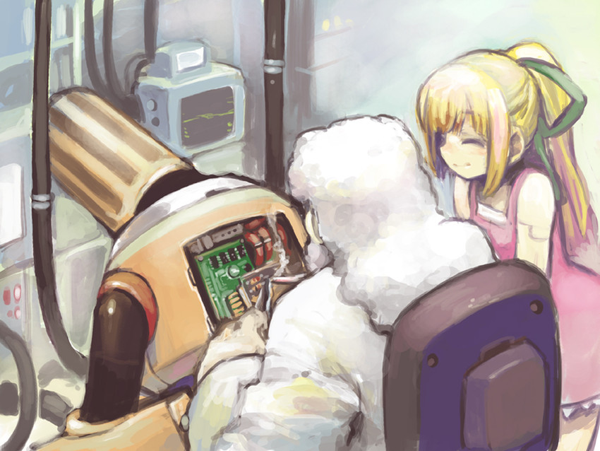roll, dr. light, and bond man (mega man and 1 more) drawn by shigehiro_(hiroi_heya)