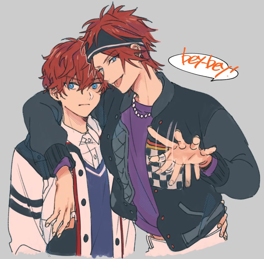 amagi rinne and amagi hiiro (ensemble stars!) drawn by nakayama_miyuki