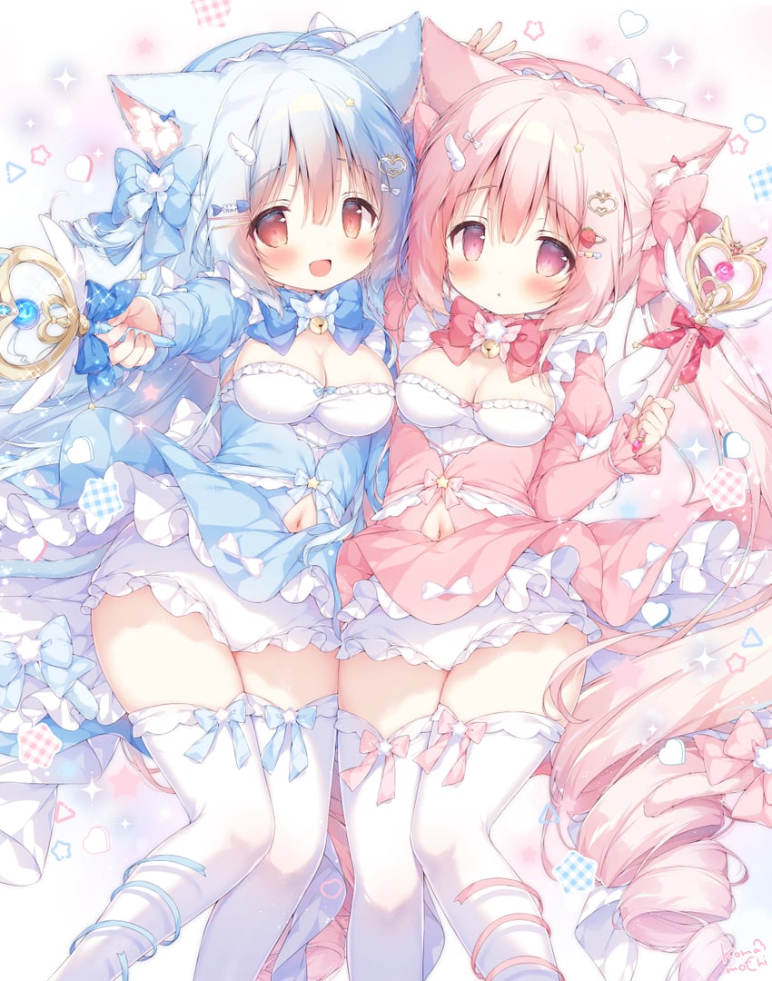 miruku and kobone (original) drawn by momozu_komamochi
