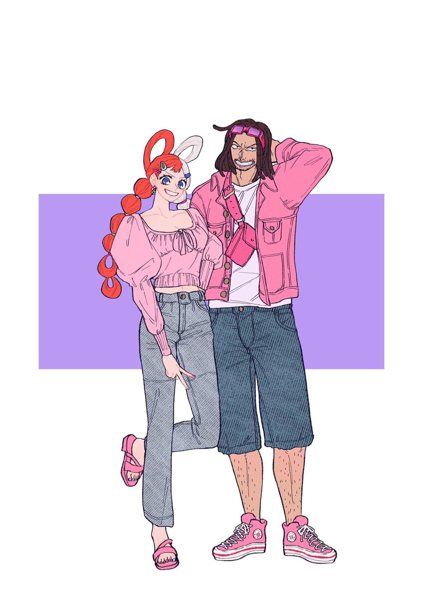 uta and yasopp (one piece and 1 more) drawn by heart_blody