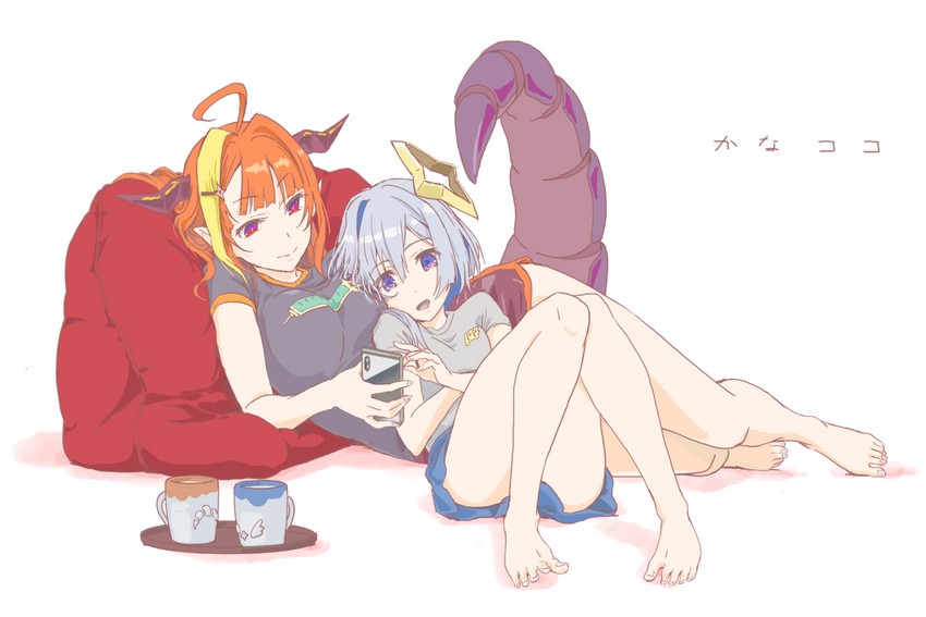 amane kanata and kiryu coco (hololive) drawn by ringo_yadoku