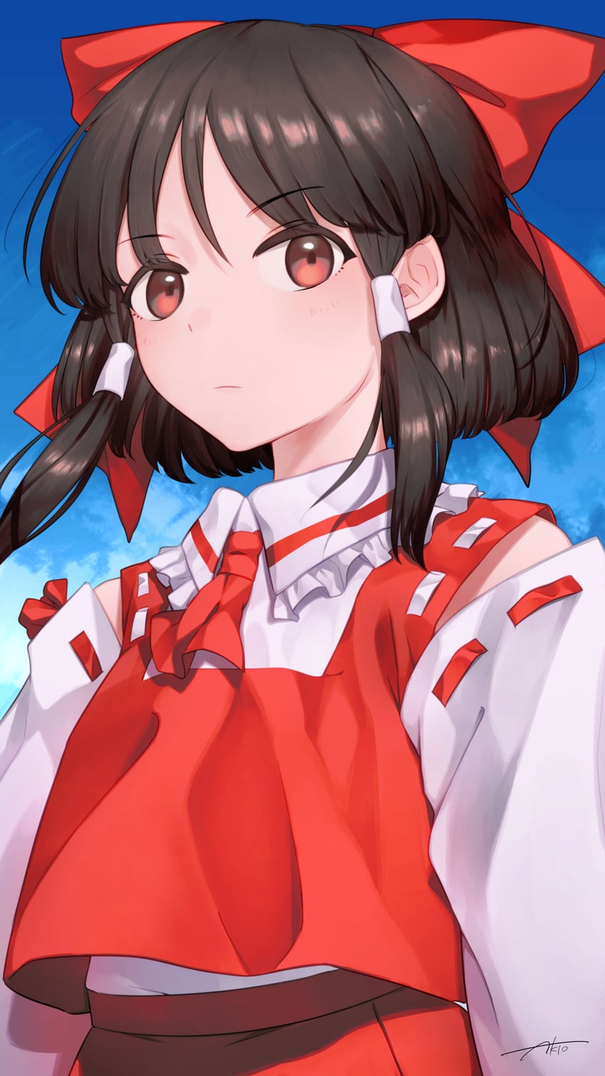 hakurei reimu (touhou and 1 more) drawn by akio_(kio2105)