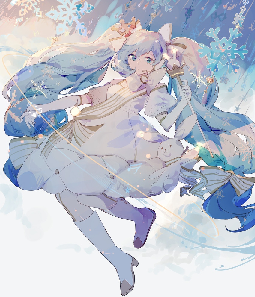 hatsune miku, yuki miku, and rabbit yukine (vocaloid) drawn by lobelia_(saclia)
