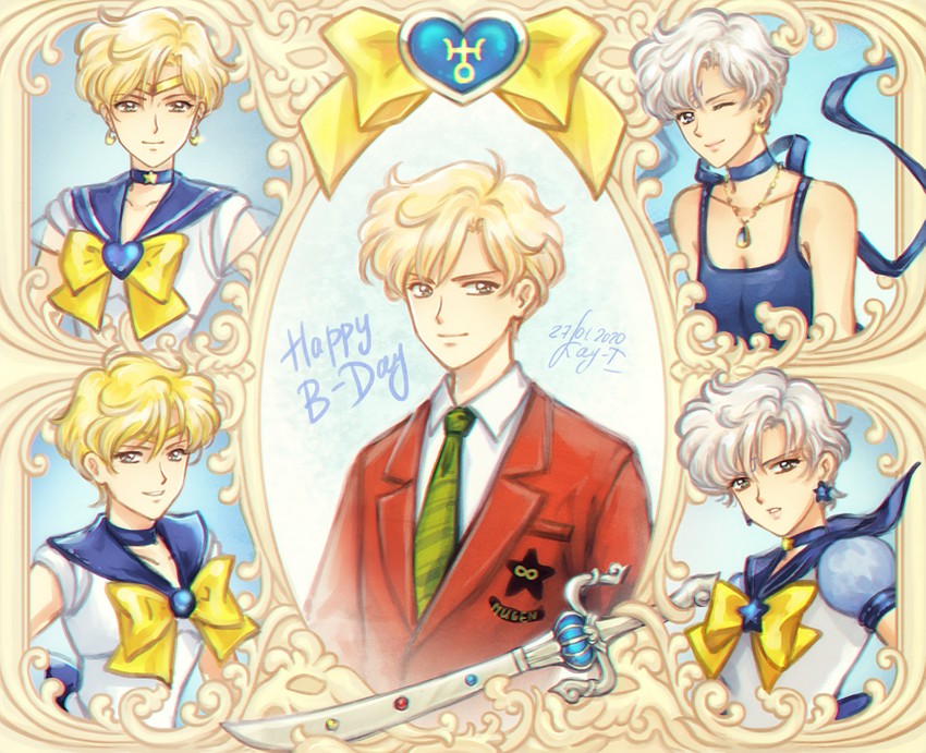 ten'ou haruka, sailor uranus, super sailor uranus, and princess uranus (bishoujo senshi sailor moon and 2 more) drawn by kay-i