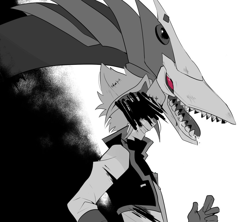 zarc and odd-eyes dragon (yu-gi-oh! and 1 more) drawn by teketeke_(tasutekete)