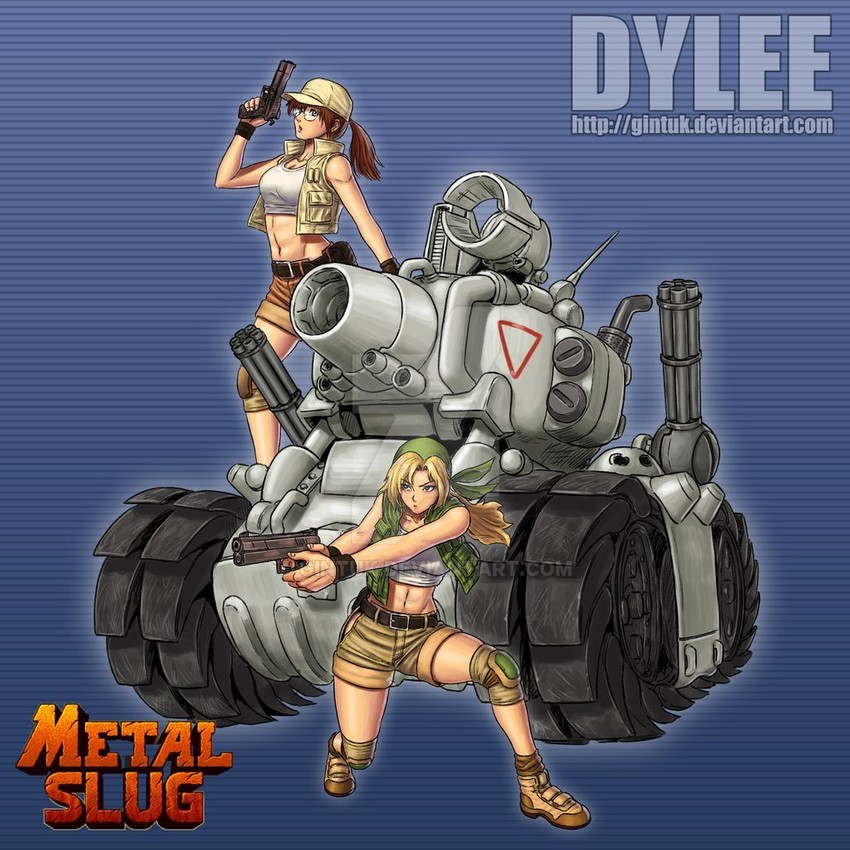 fio germi and kasamoto eri (metal slug) drawn by dylee