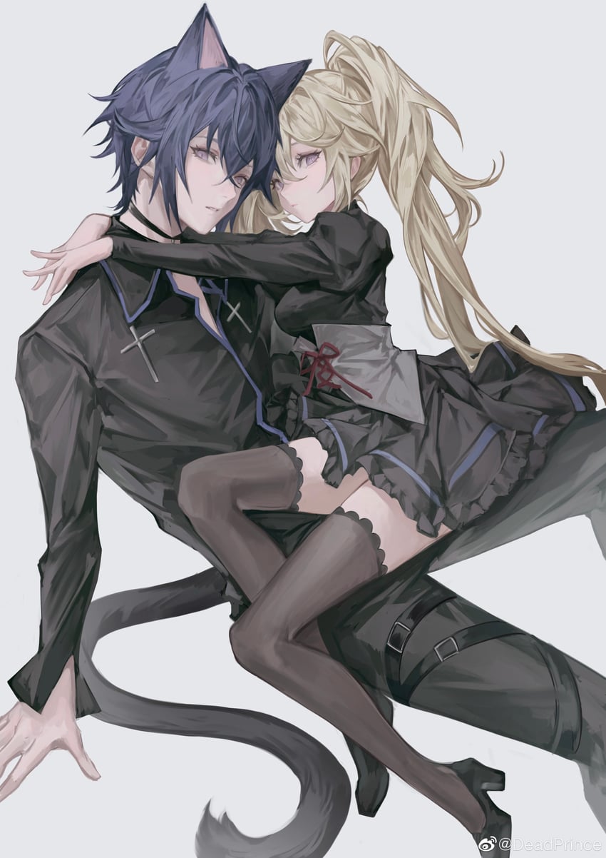 hoshina utau and tsukiyomi ikuto (shugo chara!) drawn by deadprince