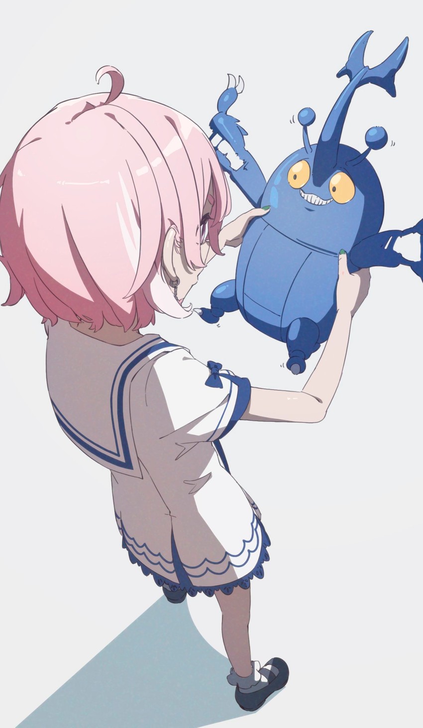 sasaki saku and heracross (pokemon and 1 more) drawn by sirataki_umauma