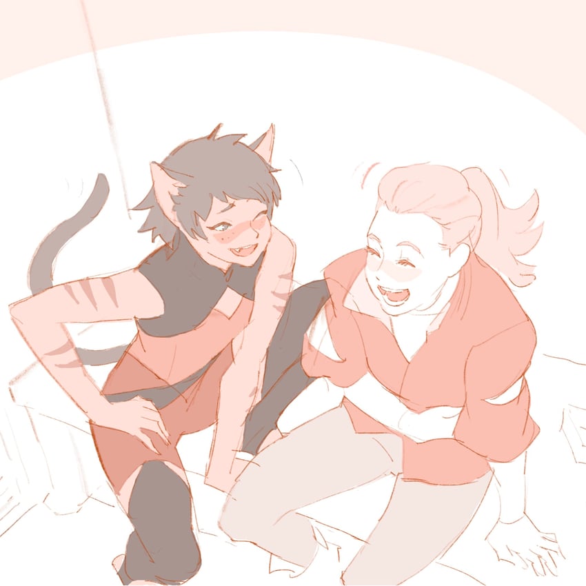 catra and adora (she-ra and the princesses of power) drawn by 55bata6rou