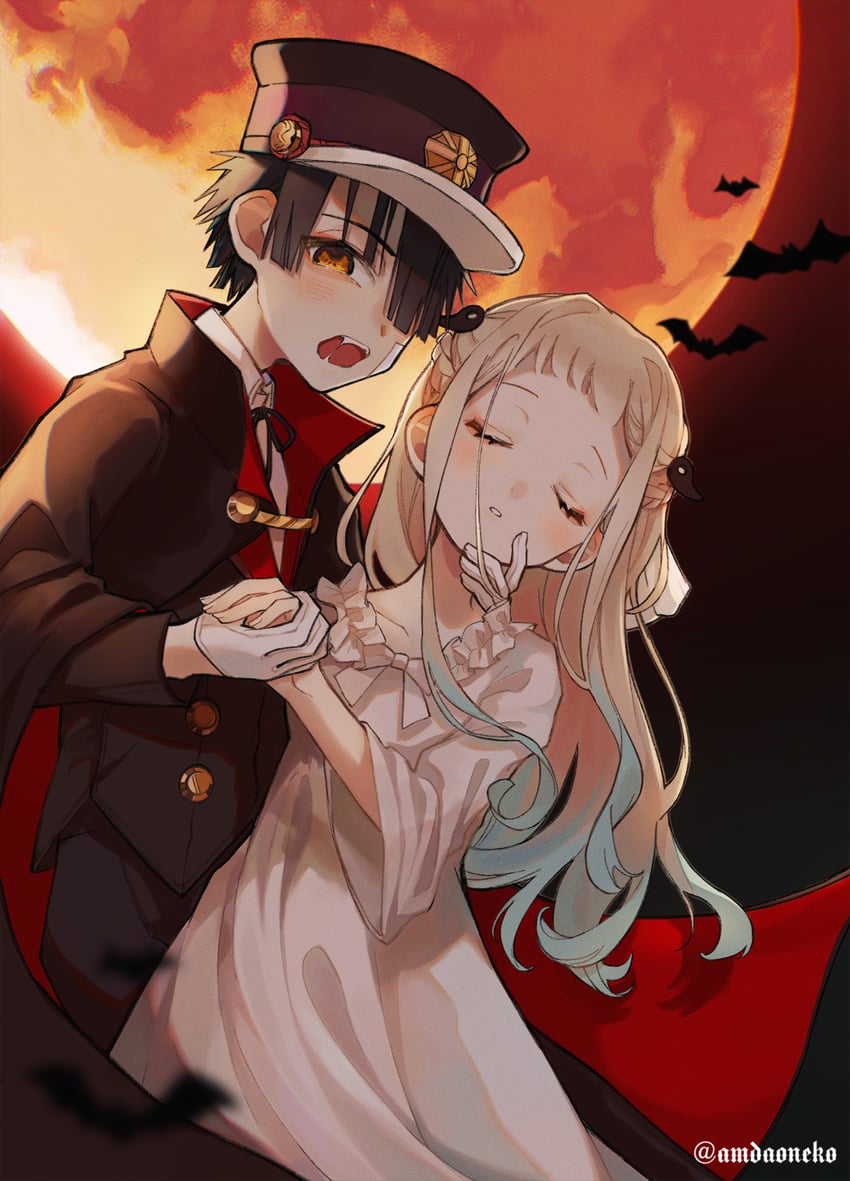 hanako and yashiro nene (jibaku shounen hanako-kun) drawn by amd_aoneko