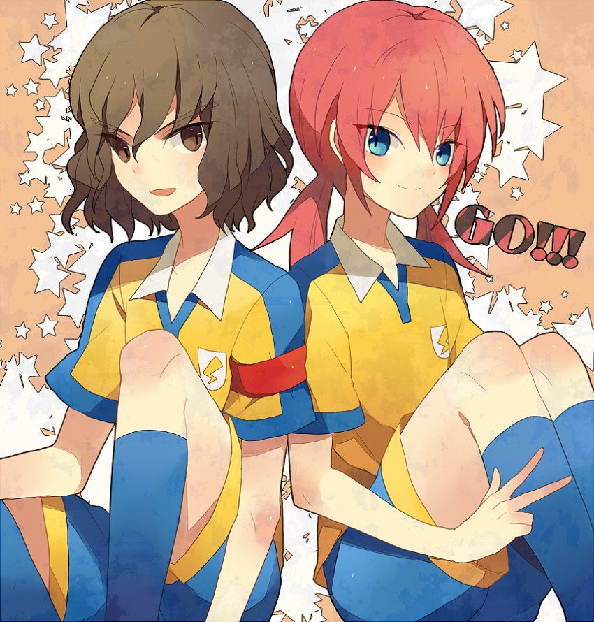 kirino ranmaru and shindou takuto (inazuma eleven and 1 more) drawn by tsukuyomi_03