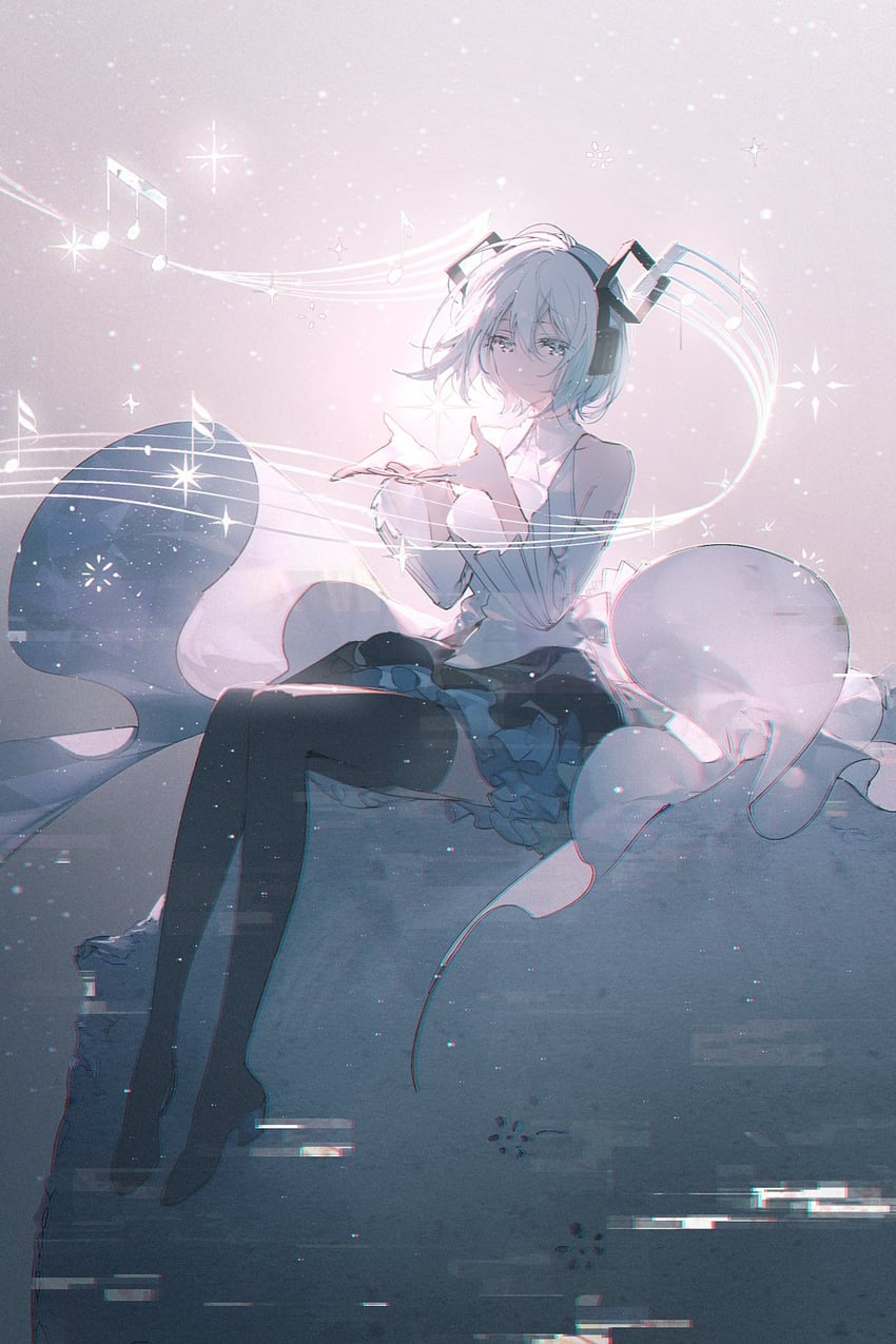 hatsune miku (vocaloid and 1 more) drawn by rella