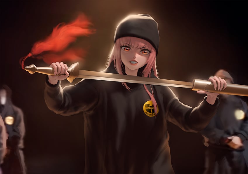 mori calliope (hololive and 2 more) drawn by infi