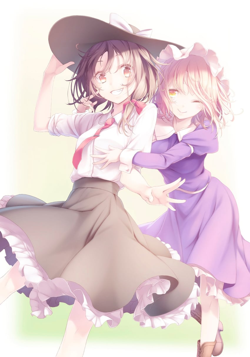 usami renko and maribel hearn (touhou) drawn by midorino_eni