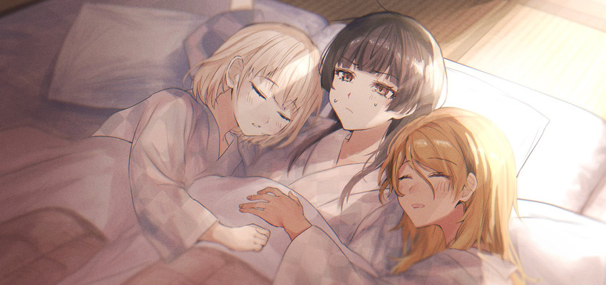 mayuzumi fuyuko, serizawa asahi, and izumi mei (idolmaster and 1 more) drawn by itagaku