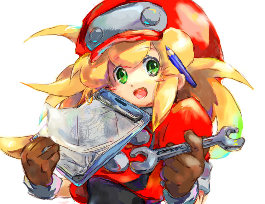 roll caskett (mega man and 1 more) drawn by dinef