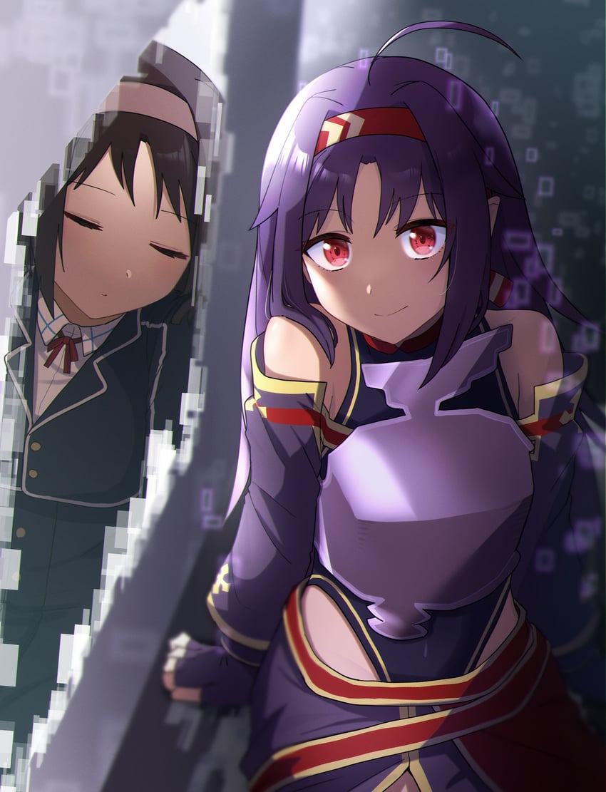 yuuki and mito (sword art online and 2 more) drawn by no-ppo