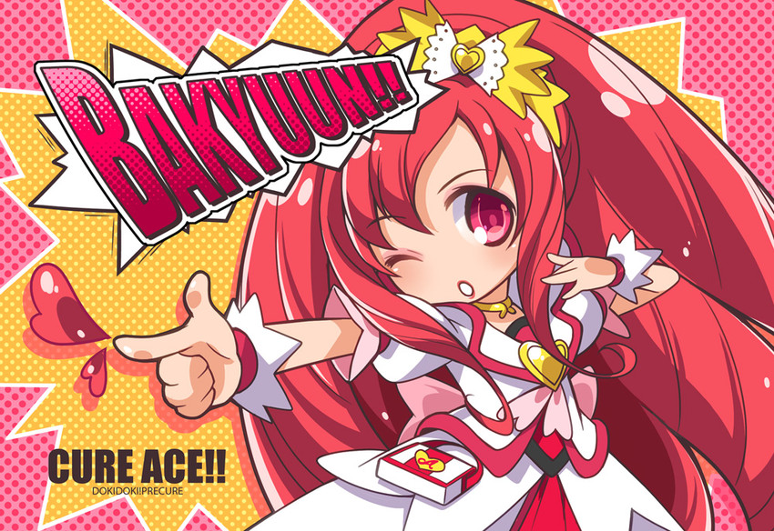 madoka aguri and cure ace (precure and 1 more) drawn by katsuma_rei