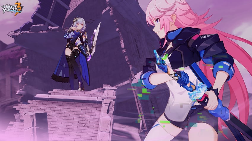 elysia, yae sakura, and herrscher of corruption (honkai and 1 more)