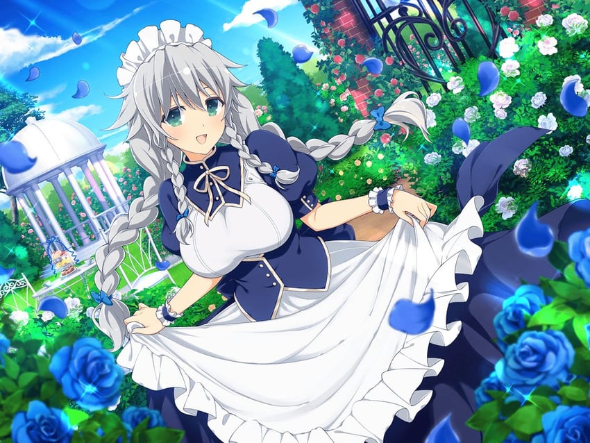 grayfia lucifuge and ginrei (senran kagura and 4 more) drawn by yaegashi_nan