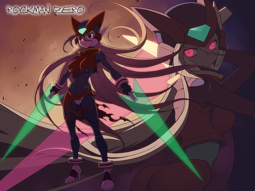 zero, zero(z), and omega (mega man and 2 more) drawn by souma_kira