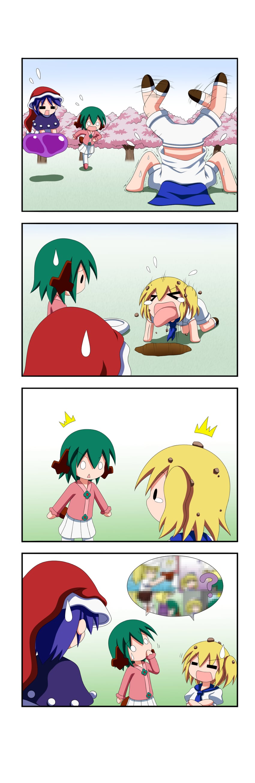 usami renko, maribel hearn, kasodani kyouko, doremy sweet, and kitashirakawa chiyuri (touhou) drawn by rakugaki-biyori