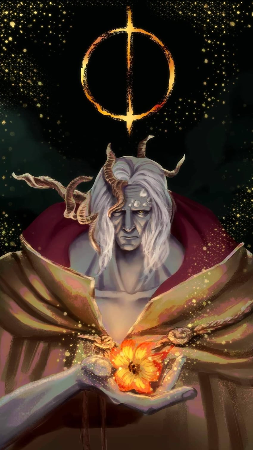 morgott the omen king and margit the fell omen (elden ring) drawn by pkbth