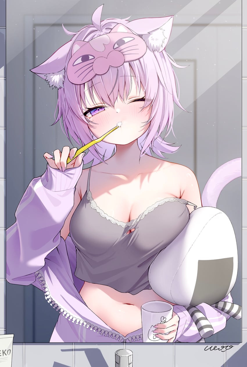 nekomata okayu (hololive) drawn by ai_(u_e_o_o)