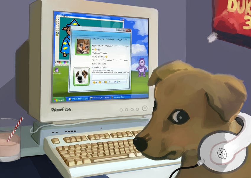 bonzibuddy (microsoft windows and 4 more) drawn by doggo_revolution