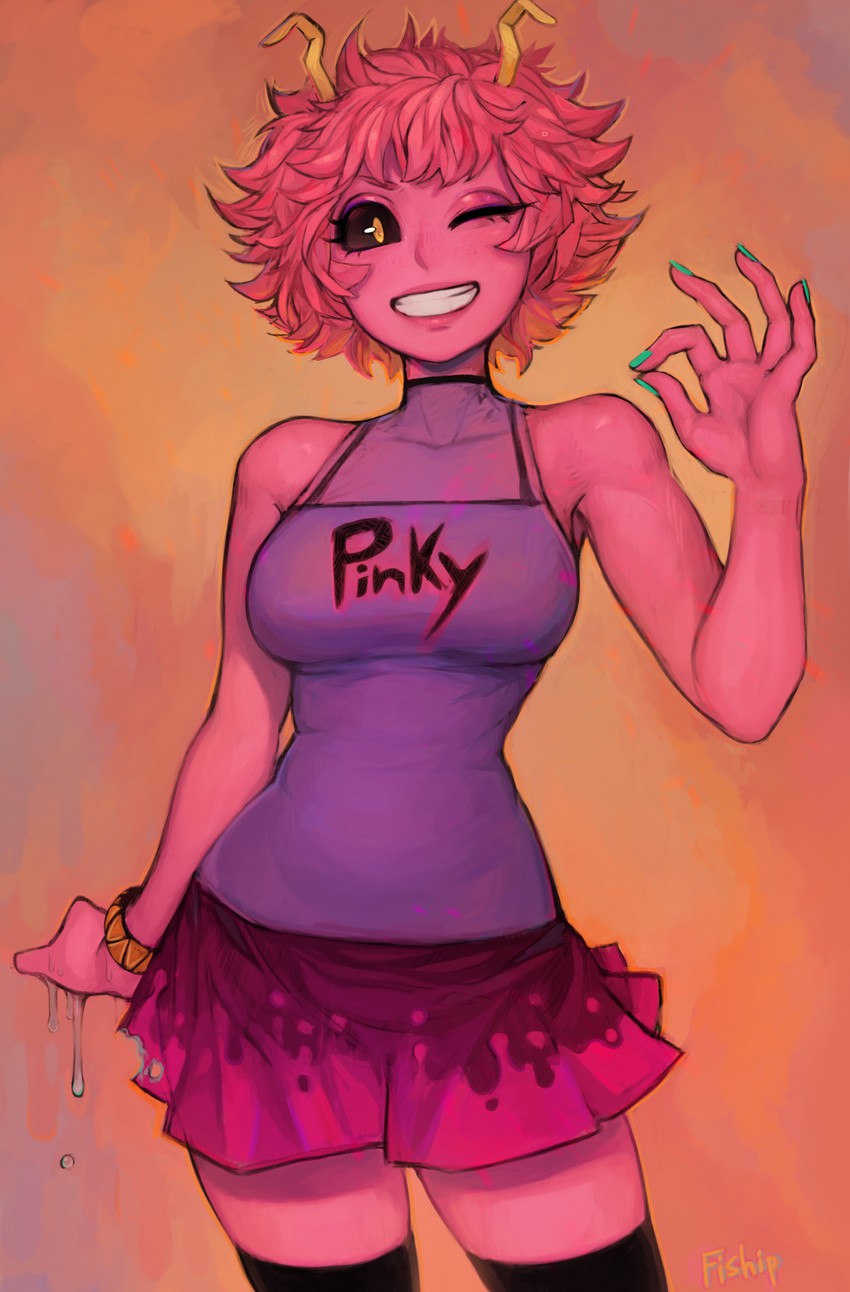 ashido mina (boku no hero academia) drawn by matilda_fiship