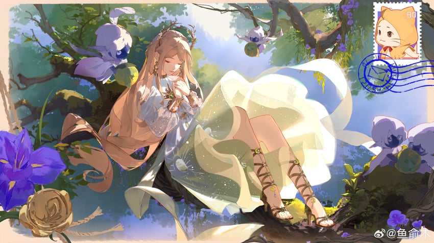 nikki, momo, and wind of purity (nikki and 1 more) drawn by yuyumu