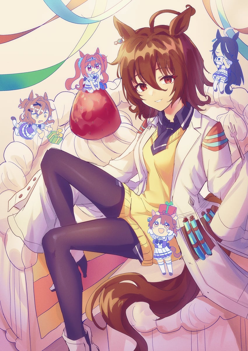 agnes tachyon, manhattan cafe, daiwa scarlet, jungle pocket, and dantsu flame (umamusume) drawn by cynthia_(uuzz5324)