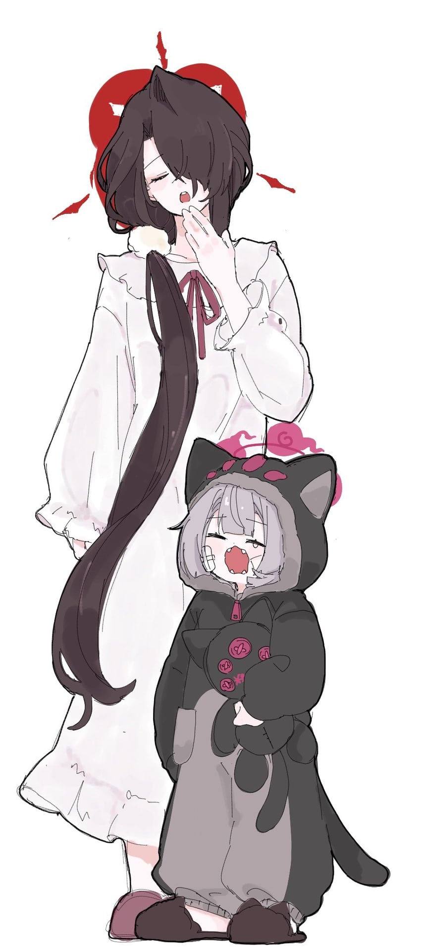 shuro and kokuriko (blue archive) drawn by syurorori