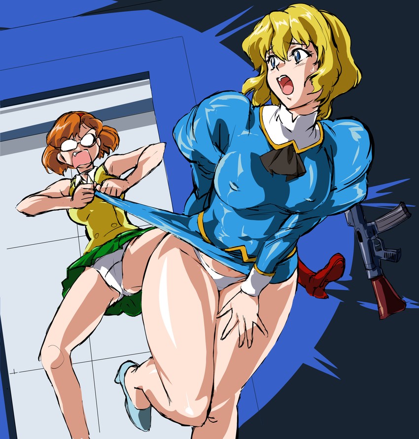 blue delmo, aida rion, and catherine (aika and 1 more) drawn by mamesi_(suhk8583)