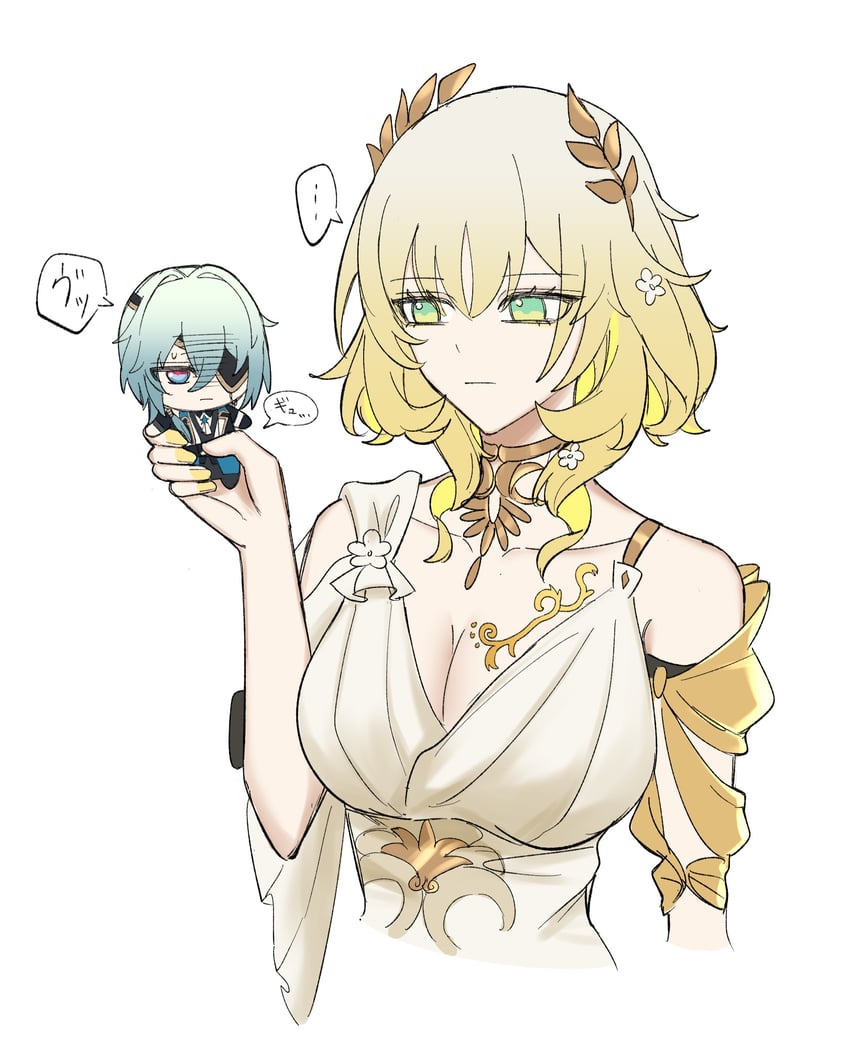 aglaea and anaxa (honkai and 1 more) drawn by nanoha_fn_dm