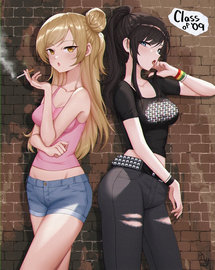 nicole and jecka (class of 09) drawn by valithea_9