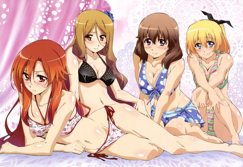 lisara restall, fukumune iria, ookura mina, and quele sellier (nyantype and 1 more) drawn by kamimoto_kanetoshi