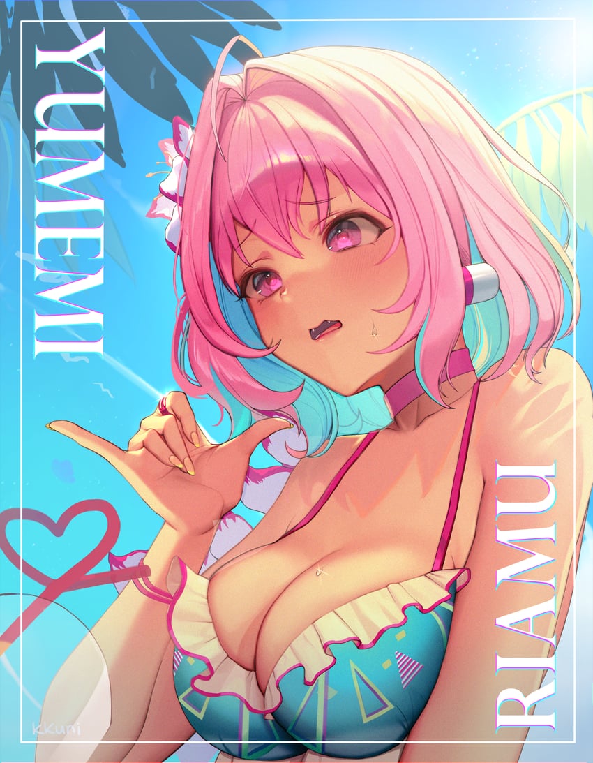 yumemi riamu (idolmaster and 1 more) drawn by kkuni