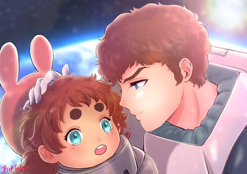 amuro ray and ericht samaya (gundam and 2 more) drawn by monakaayu