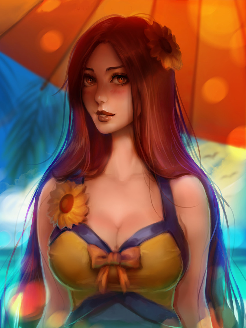 leona and pool party leona (league of legends) drawn by kittew