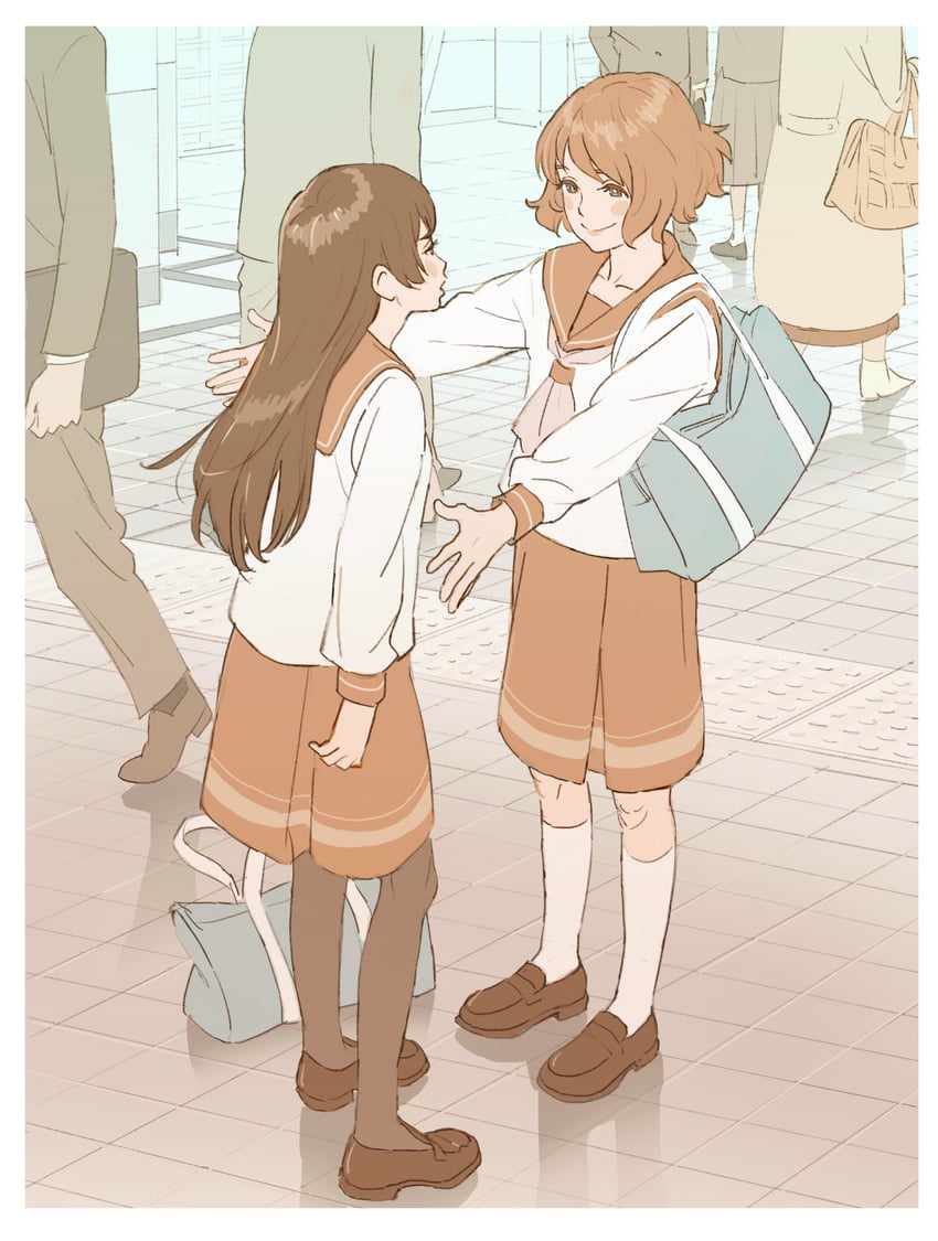 oumae kumiko and kousaka reina (hibike! euphonium) drawn by 55bata6rou