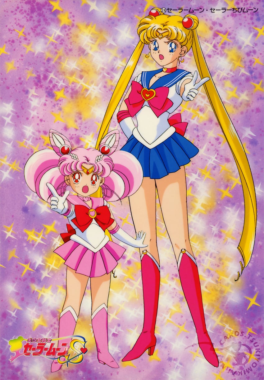 tsukino usagi, sailor moon, chibi usa, and sailor chibi moon (bishoujo senshi sailor moon and 1 more) drawn by tominaga_mari